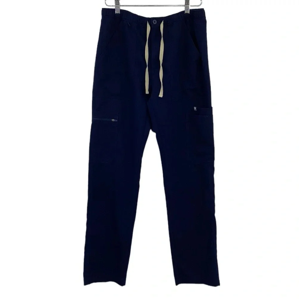 FIGS Technical Collection Cargo Scrub Pants Mens Size Medium Blue Nursing‎